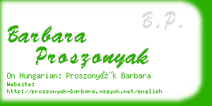 barbara proszonyak business card